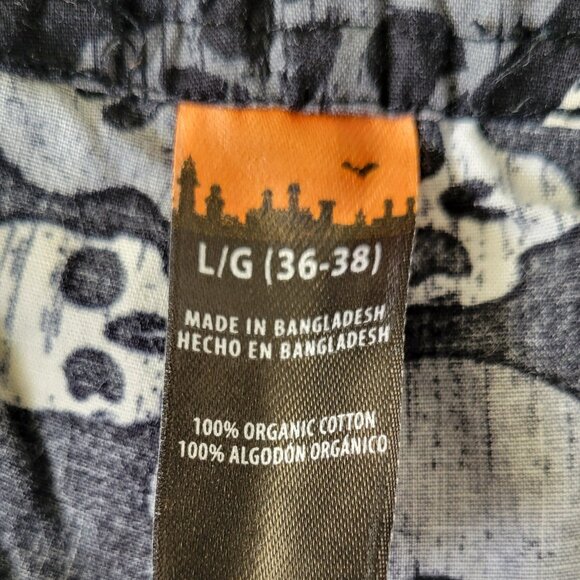 Skull Skeleton Scrub Lounge Pants Drawstring Elastic Waist Halloween New - Picture 3 of 7